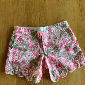Lily Pulitzer Buttercup Shorts Size 000 Flamingo